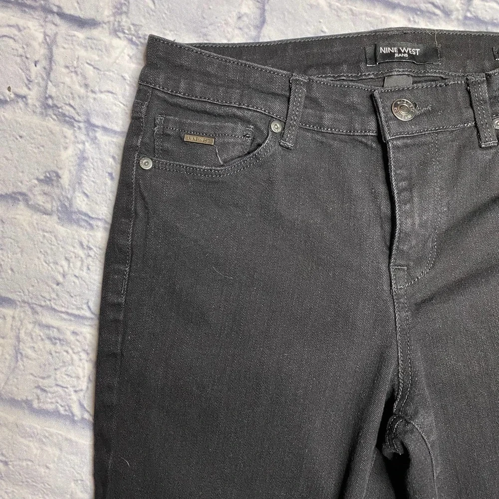 Nine West Gramercy Skinny Ankle Jeans in Black - Picture 3 of 7